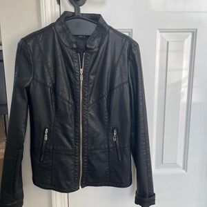 Leather womens jacket